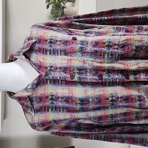 Vintage The Territory Ahead Textured Western Long Sleeve Button Down - Picture 2 of 12